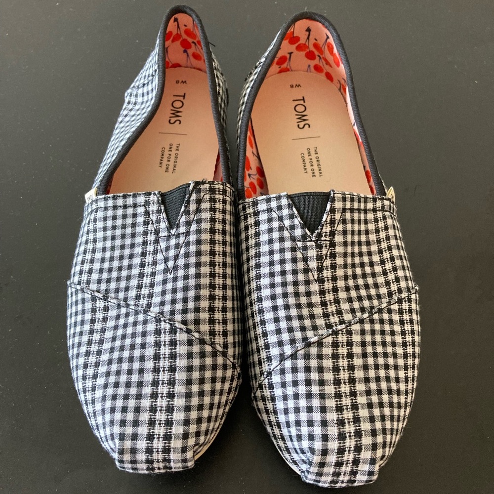 Toms-Venice Collection- Black and White Gingham Stripe 🖤🤍